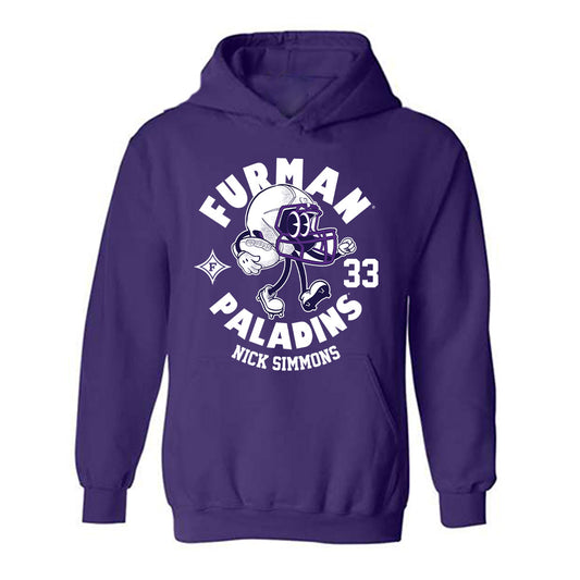 Furman - NCAA Football : Nick Simmons - Fashion Shersey Hooded Sweatshirt-0