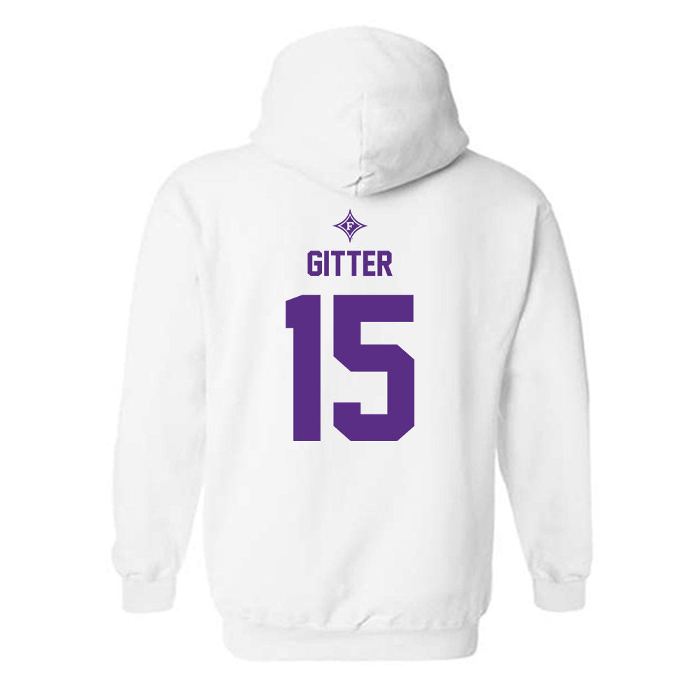 Furman - NCAA Football : Gray Gitter - Sports Shersey Hooded Sweatshirt-1