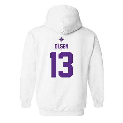 Furman - NCAA Football : Ian Olsen - Sports Shersey Hooded Sweatshirt-1