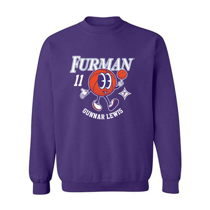 Furman - NCAA Men's Basketball : Gunnar Lewis - Fashion Shersey Crewneck Sweatshirt-0