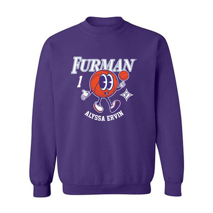 Furman - NCAA Women's Basketball : Alyssa Ervin - Fashion Shersey Crewneck Sweatshirt-0