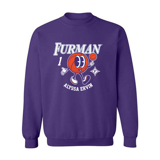 Furman - NCAA Women's Basketball : Alyssa Ervin - Fashion Shersey Crewneck Sweatshirt-0