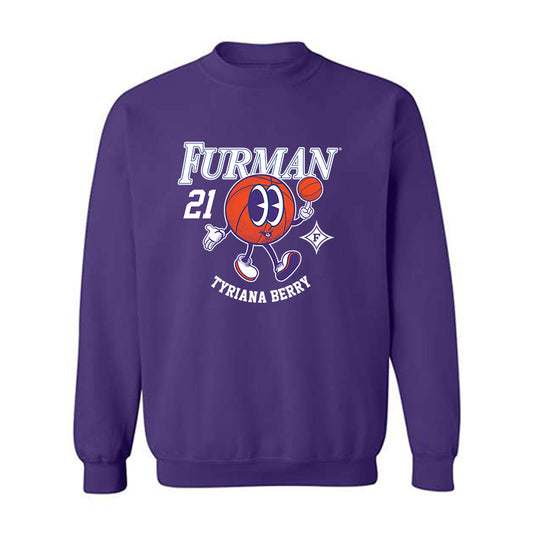 Furman - NCAA Women's Basketball : Tyriana Berry - Fashion Shersey Crewneck Sweatshirt-0