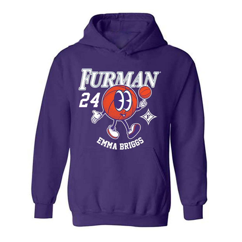 Furman - NCAA Women's Basketball : Emma Briggs - Fashion Shersey Hooded Sweatshirt-0