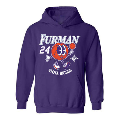 Furman - NCAA Women's Basketball : Emma Briggs - Fashion Shersey Hooded Sweatshirt-0