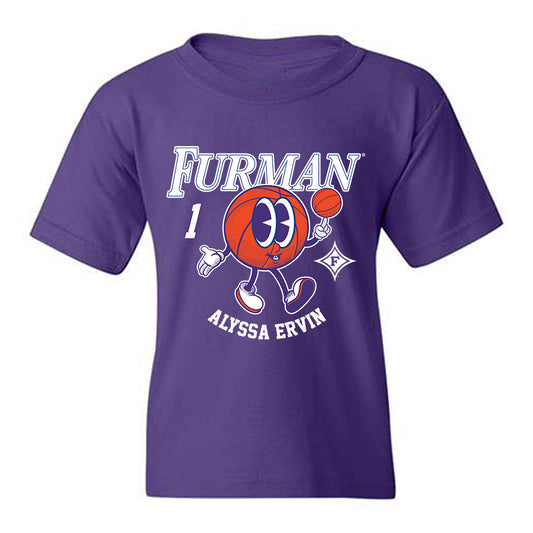 Furman - NCAA Women's Basketball : Alyssa Ervin - Fashion Shersey Youth T-Shirt-0