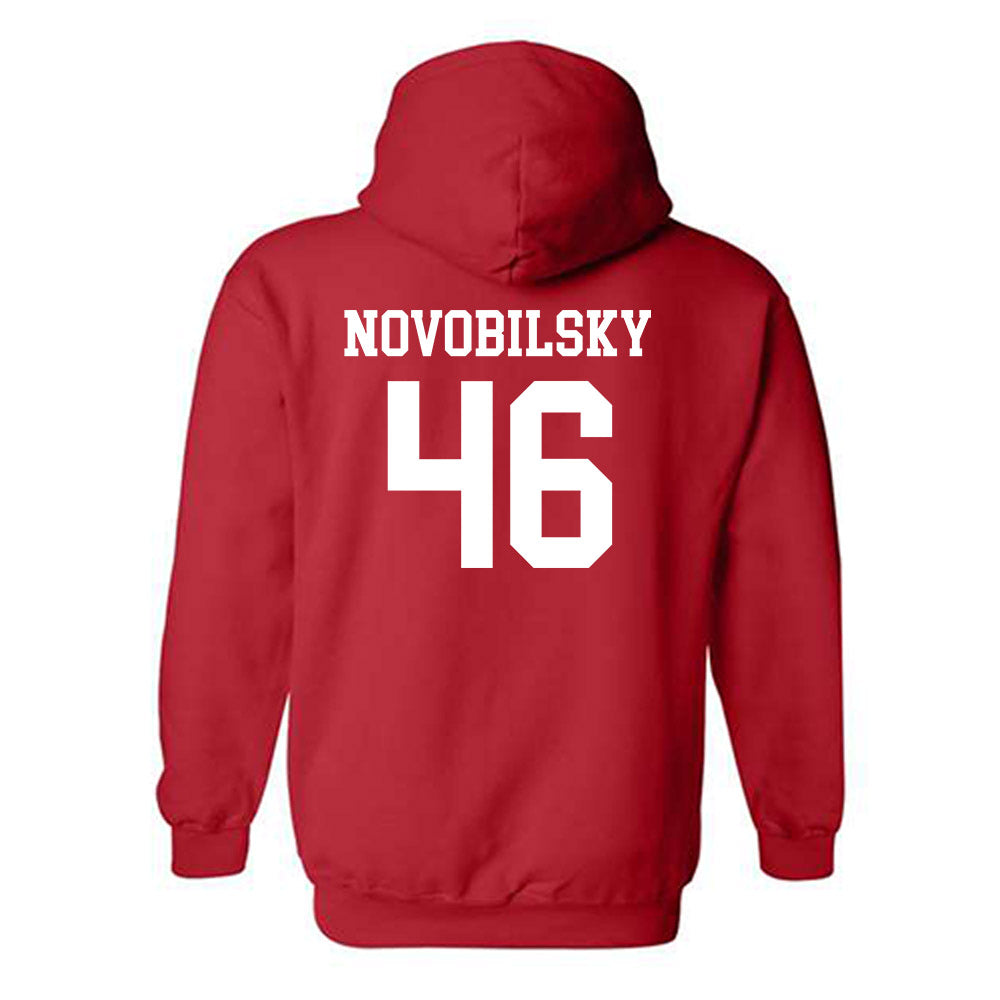 Rutgers - NCAA Baseball : Kevin Novobilsky - Classic Shersey Hooded Sweatshirt-1