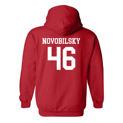Rutgers - NCAA Baseball : Kevin Novobilsky - Classic Shersey Hooded Sweatshirt-1