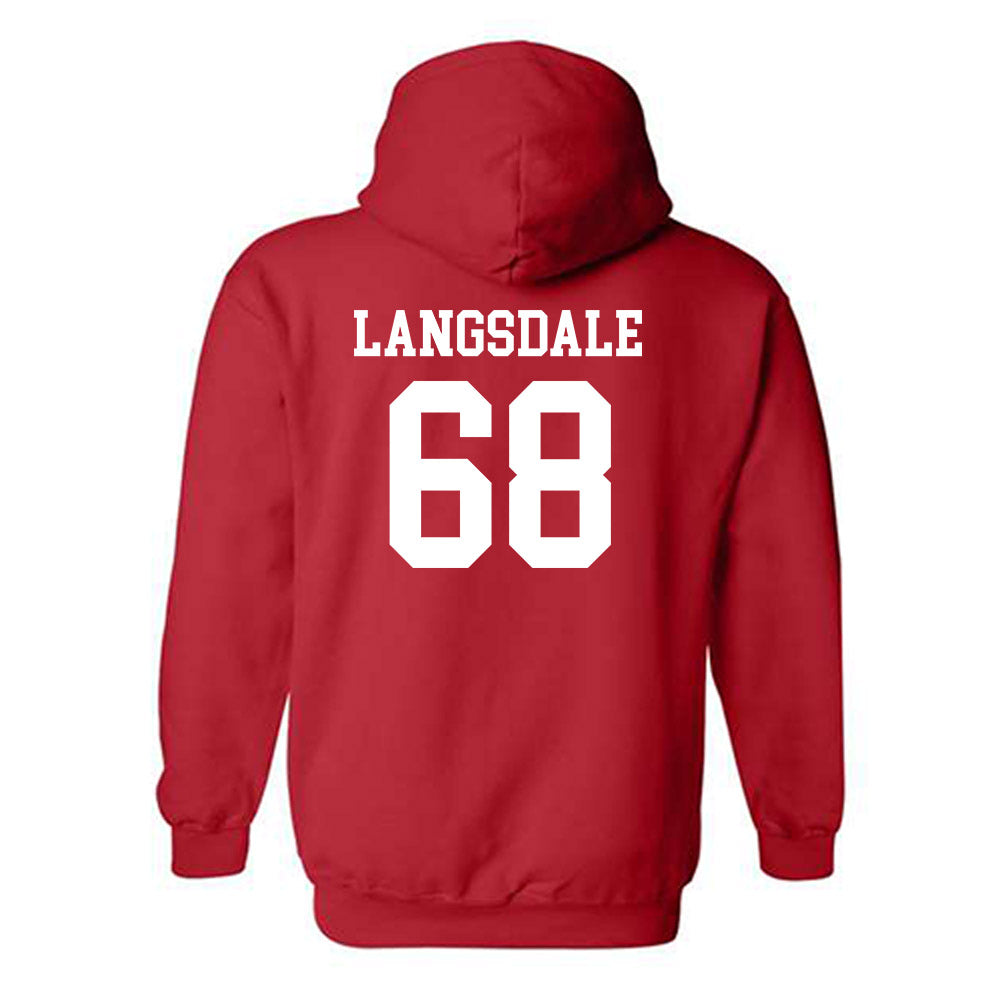 Rutgers - NCAA Football : Ryder Langsdale - Classic Shersey Hooded Sweatshirt-1