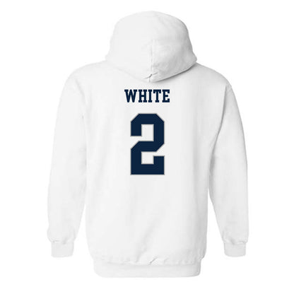 Xavier - NCAA Women's Basketball : Savannah White - Classic Shersey Hooded Sweatshirt-1