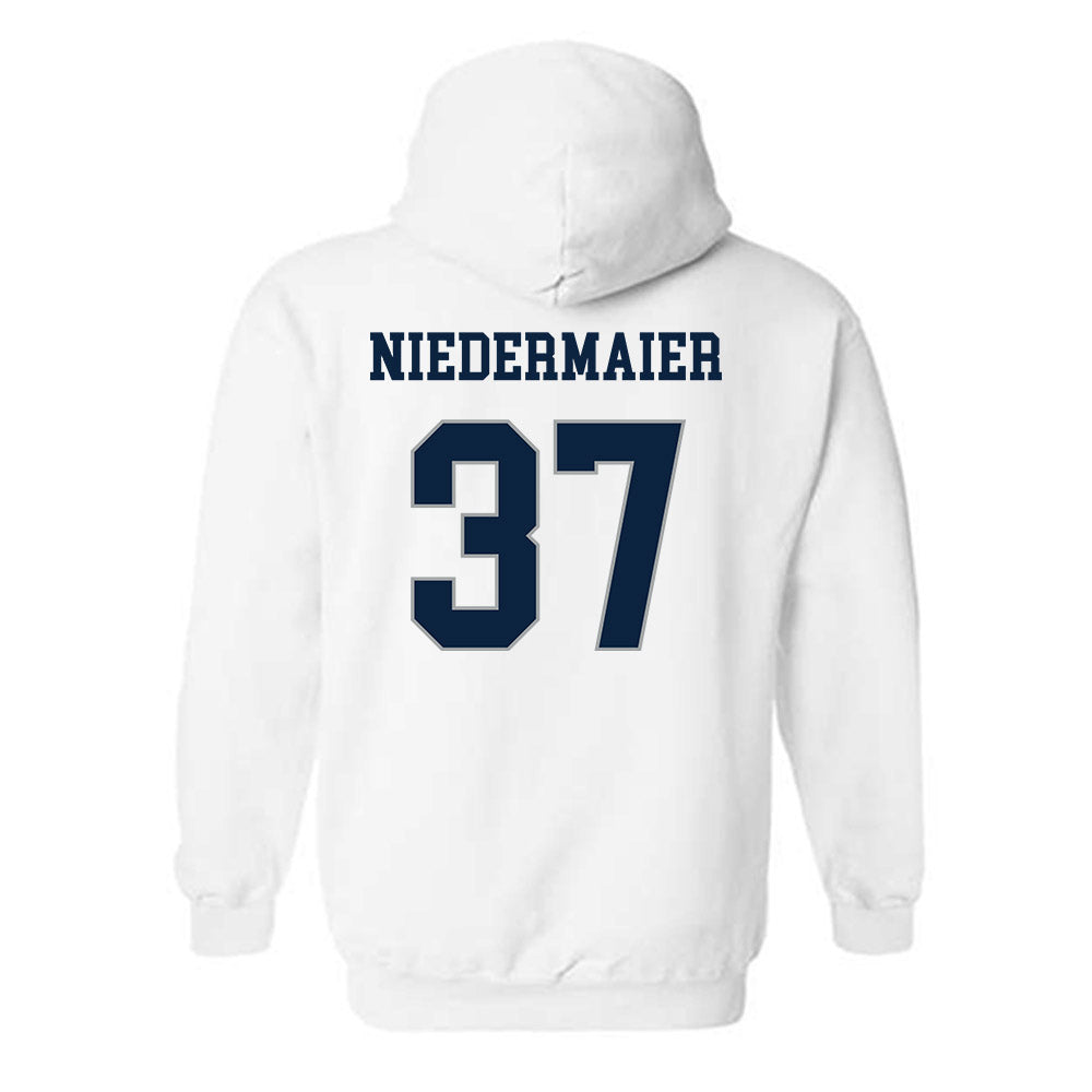 Xavier - NCAA Baseball : Roger Niedermaier - Classic Shersey Hooded Sweatshirt-1