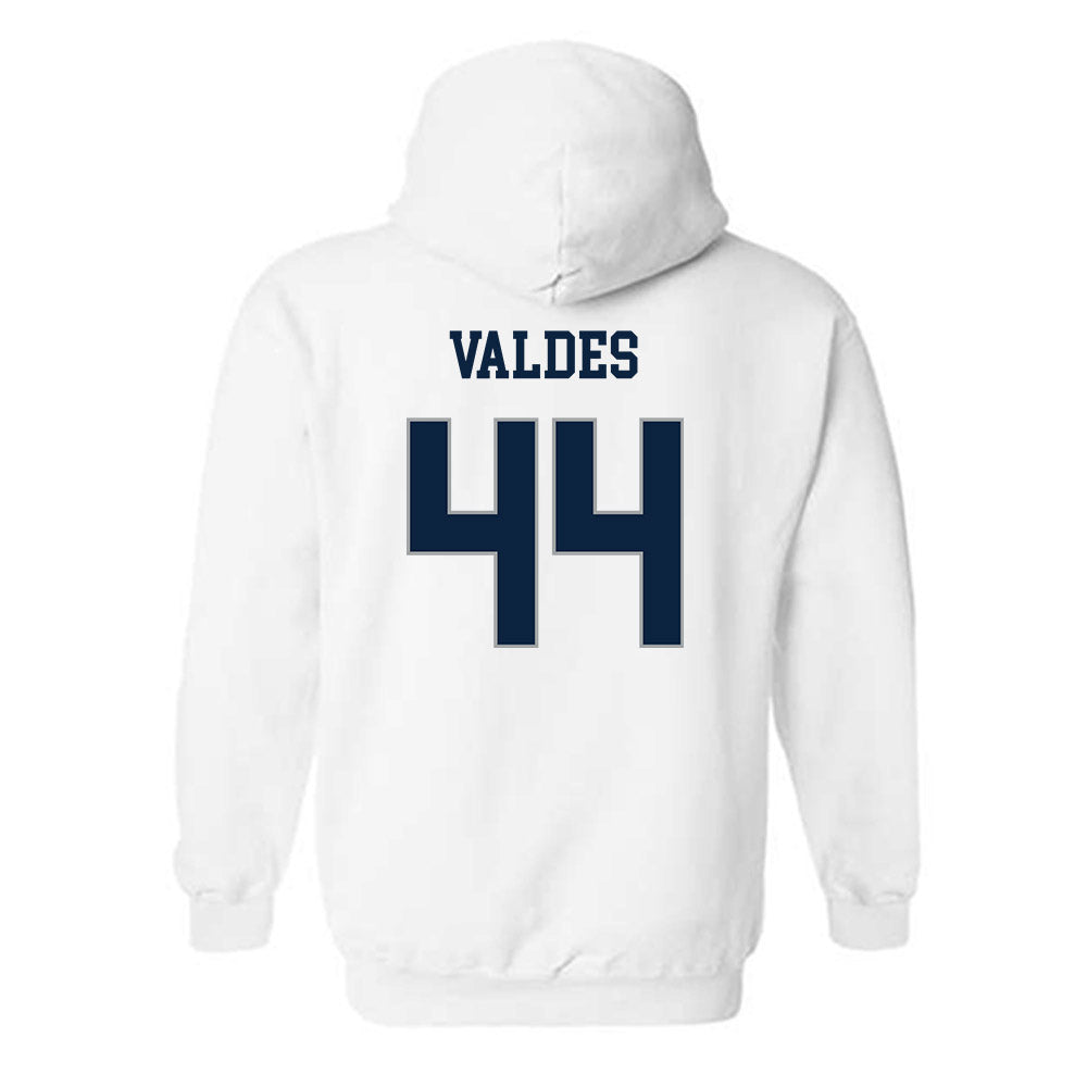 Xavier - NCAA Baseball : Jorge Valdes - Classic Shersey Hooded Sweatshirt-1