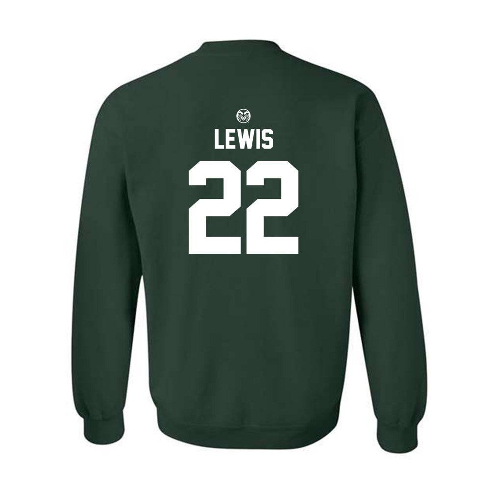 Colorado State - NCAA Football : Justin Lewis - Crewneck Sweatshirt-1