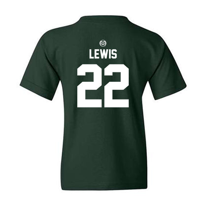 Colorado State - NCAA Football : Justin Lewis - Youth T-Shirt-1