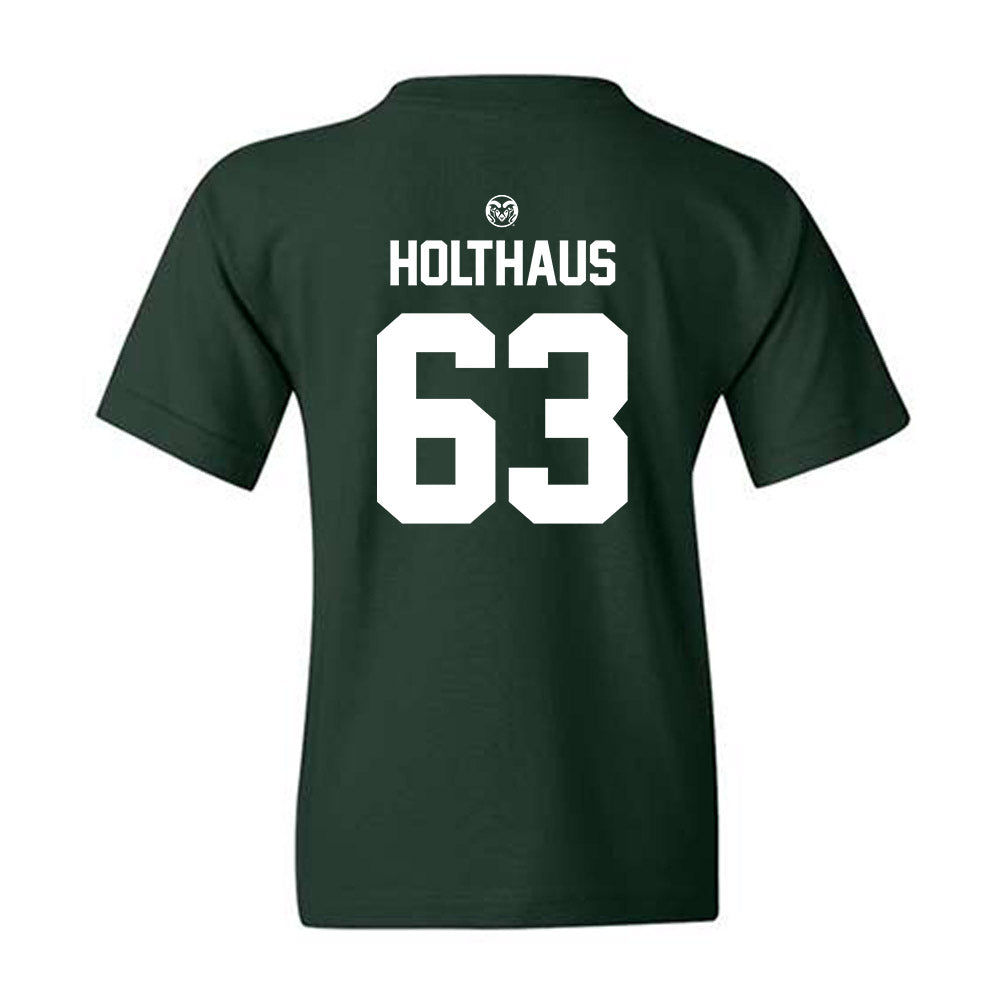 Colorado State - NCAA Football : John Holthaus - Youth T-Shirt-1