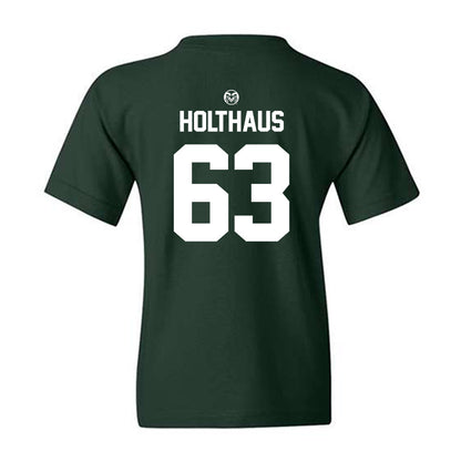 Colorado State - NCAA Football : John Holthaus - Youth T-Shirt-1