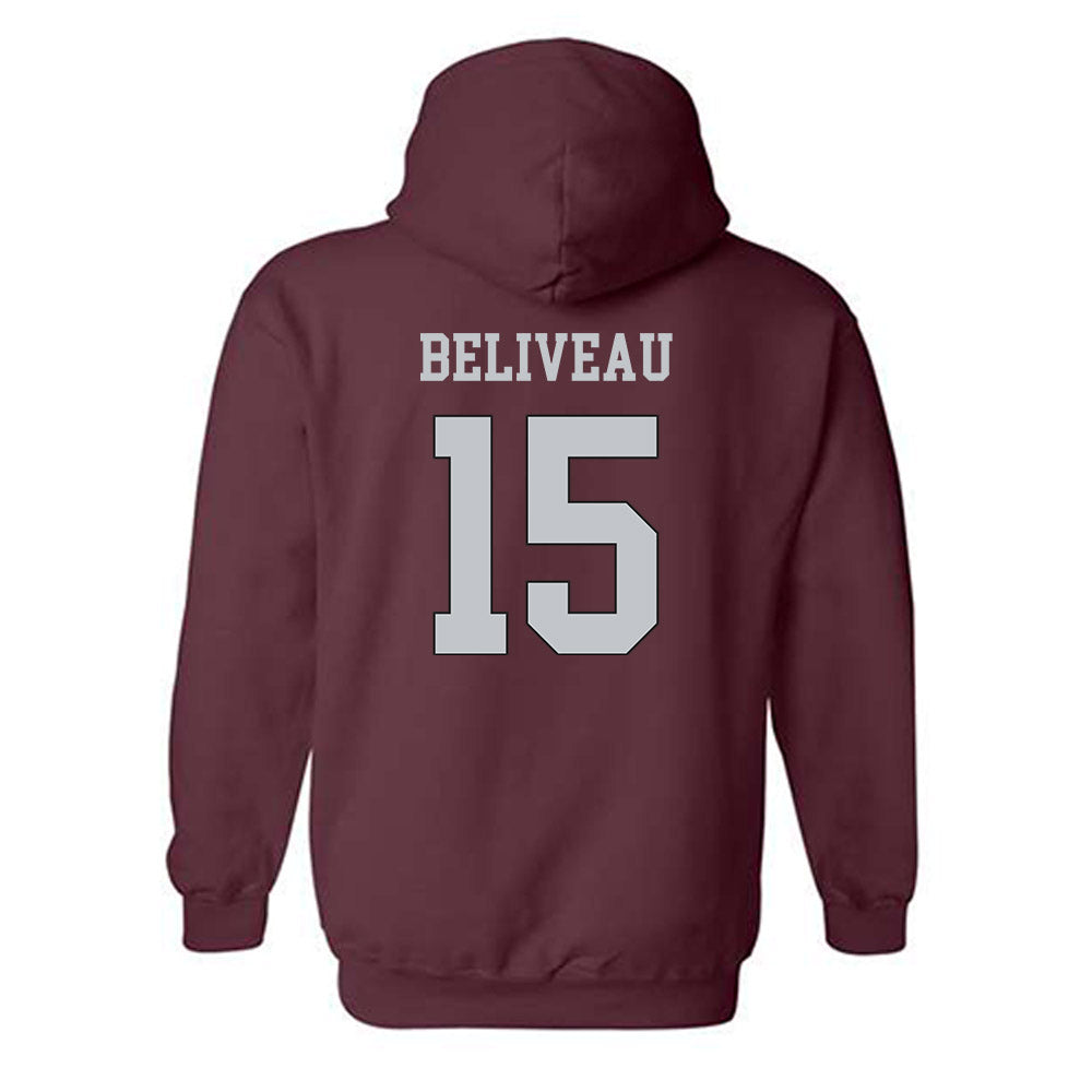 Mississippi State - NCAA Baseball : Tanner Beliveau - Classic Shersey Hooded Sweatshirt-1