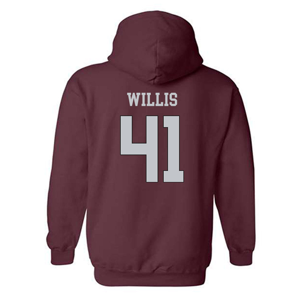 Mississippi State - NCAA Football : Tyshun Willis - Sports Shersey Hooded Sweatshirt-1