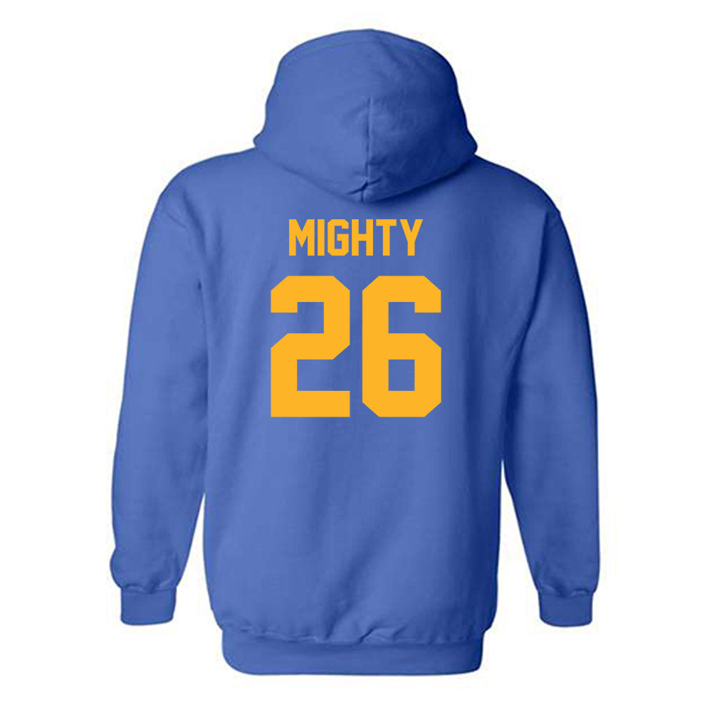 Pittsburgh - NCAA Men's Basketball : Armani Mighty - Classic Shersey Hooded Sweatshirt-1