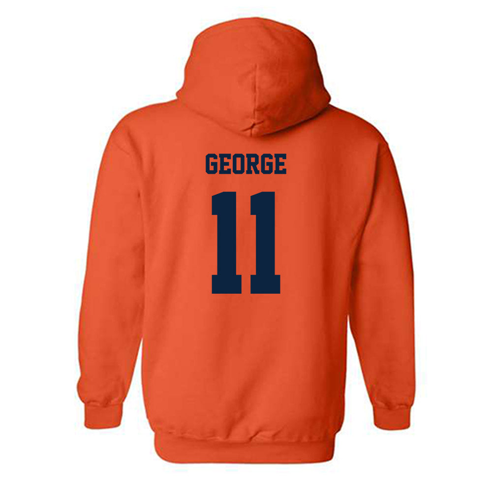 Syracuse - NCAA Men's Basketball : Naithan George - Classic Shersey Hooded Sweatshirt-1