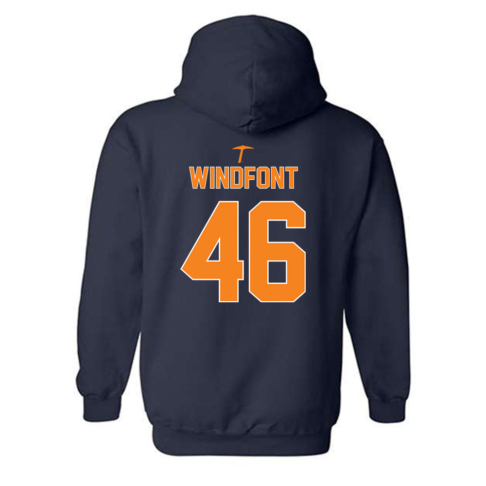 UTEP - NCAA Football : Copelin Windfont - Classic Shersey Hooded Sweatshirt-1
