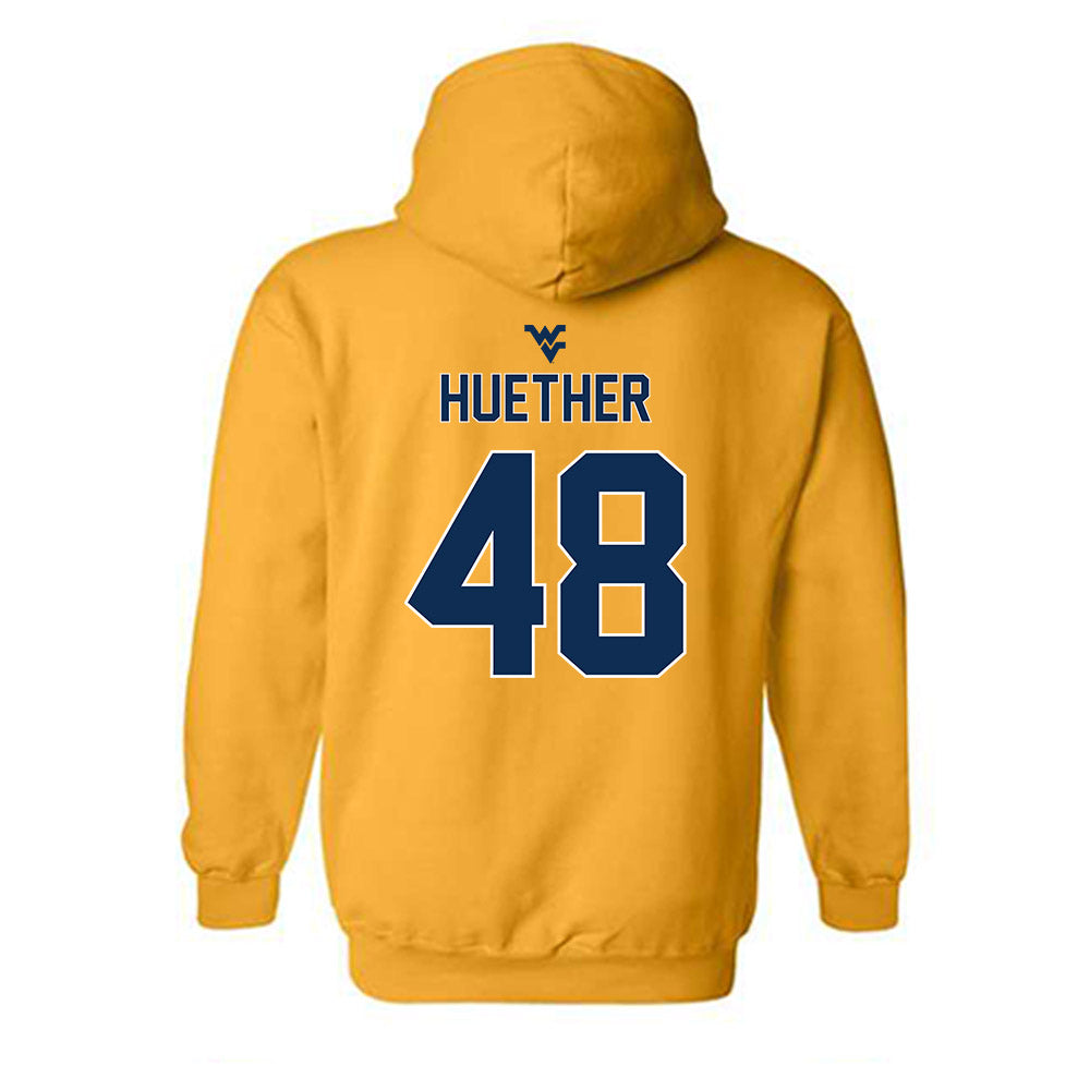 West Virginia - NCAA Baseball : JT Huether - Classic Shersey Hooded Sweatshirt-1