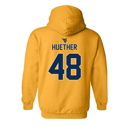 West Virginia - NCAA Baseball : JT Huether - Classic Shersey Hooded Sweatshirt-1