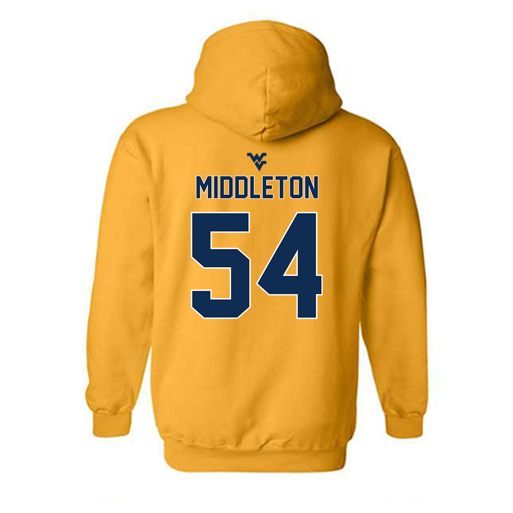 West Virginia - NCAA Baseball : Andrew Middleton - Classic Shersey Hooded Sweatshirt-1