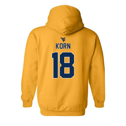 West Virginia - NCAA Baseball : Ian Korn - Classic Shersey Hooded Sweatshirt-1