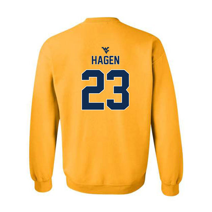 West Virginia - NCAA Baseball : David Hagen - Classic Shersey Crewneck Sweatshirt-1