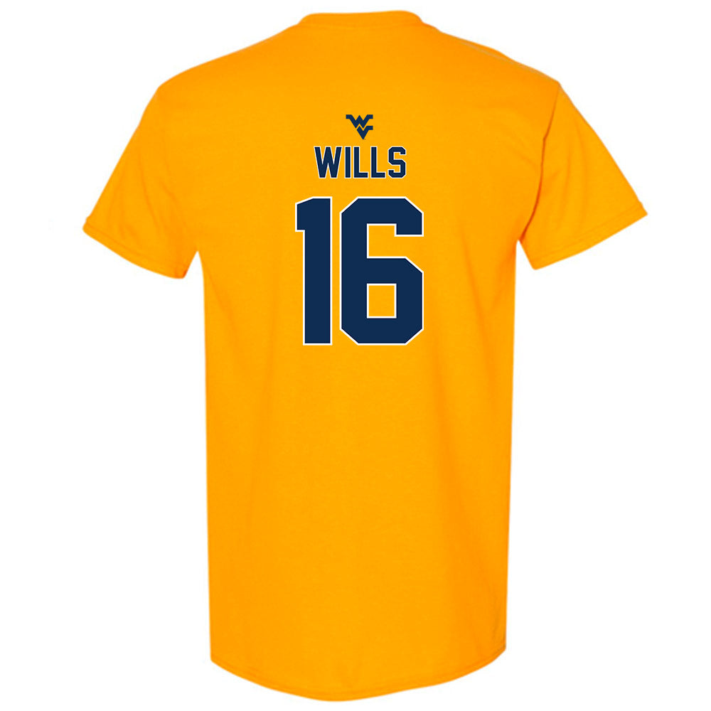 West Virginia - NCAA Baseball : Brock Wills - Classic Shersey T-Shirt-1