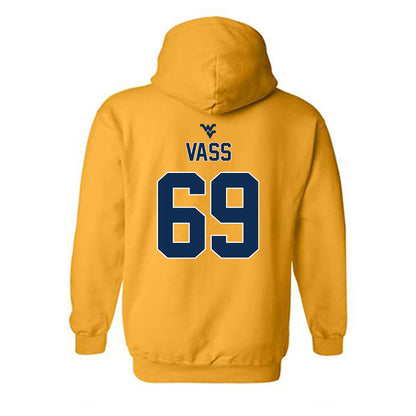 West Virginia - NCAA Football : Devin Vass - Classic Shersey Hooded Sweatshirt-1
