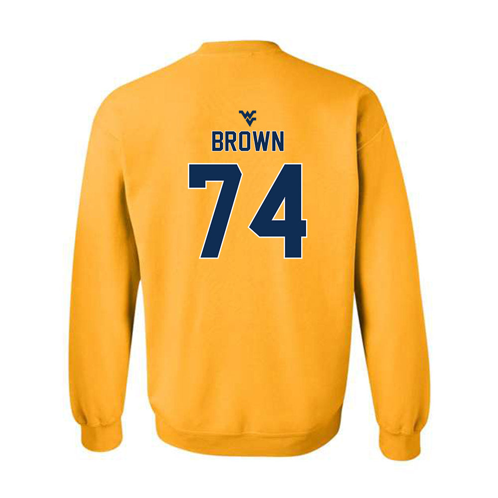 West Virginia - NCAA Football : Kevin Brown - Classic Shersey Crewneck Sweatshirt-1