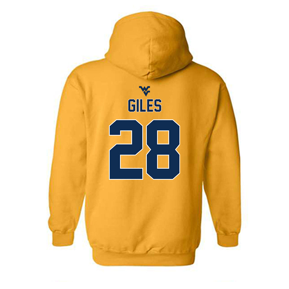 West Virginia - NCAA Football : Rickey Giles - Classic Shersey Hooded Sweatshirt-1