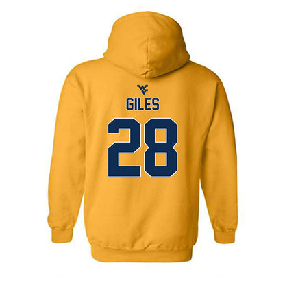 West Virginia - NCAA Football : Rickey Giles - Classic Shersey Hooded Sweatshirt-1