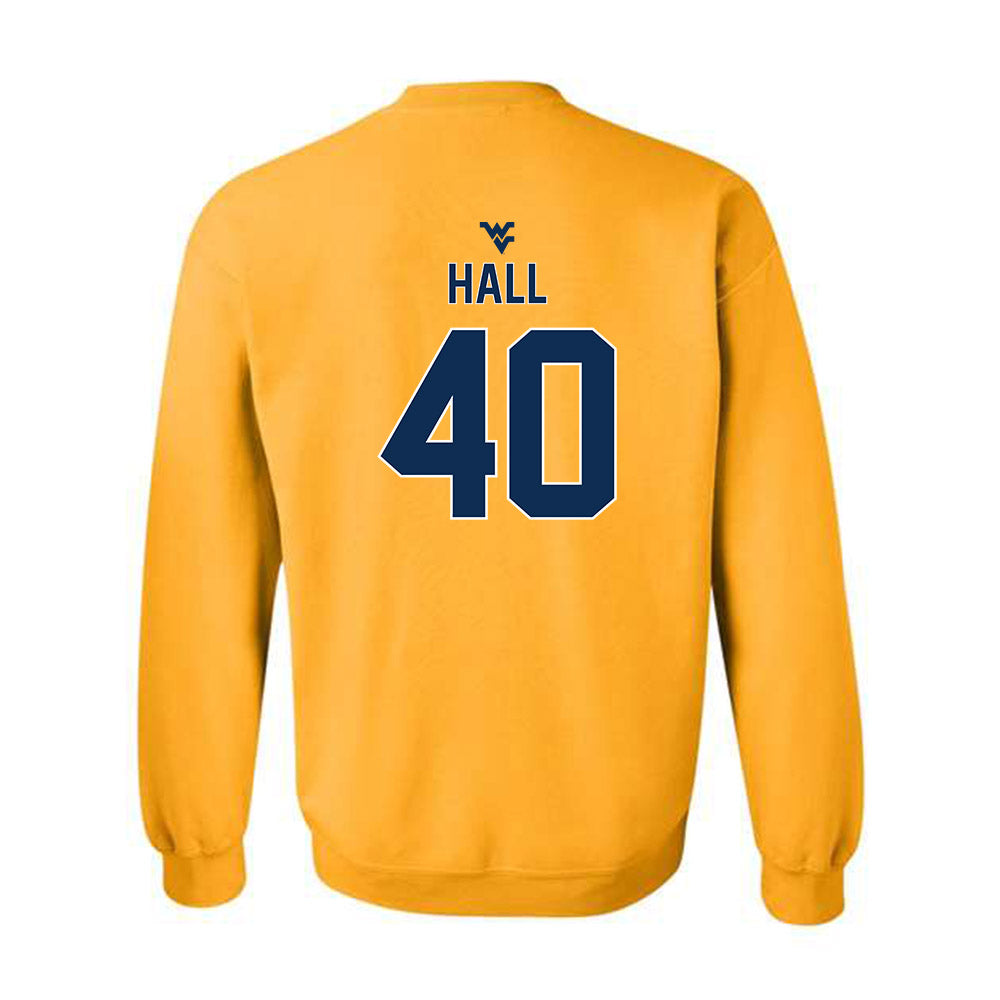 West Virginia - NCAA Football : Jason Hall - Classic Shersey Crewneck Sweatshirt-1