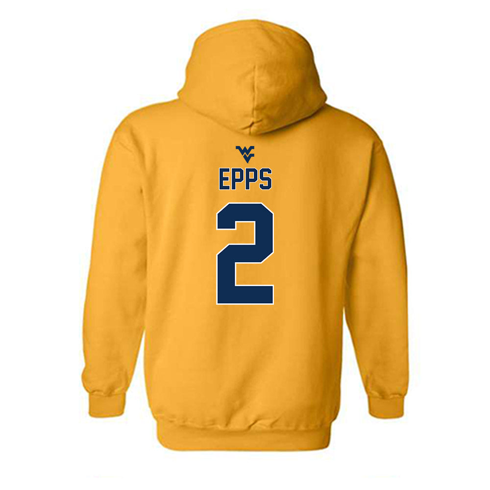 West Virginia - NCAA Football : DJ Epps - Classic Shersey Hooded Sweatshirt-1