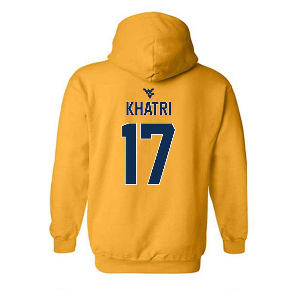 West Virginia - NCAA Football : Miles Khatri - Classic Shersey Hooded Sweatshirt-1
