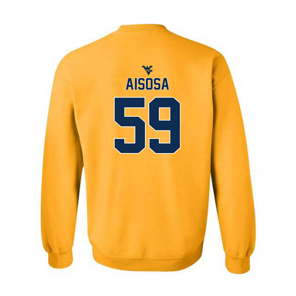 West Virginia - NCAA Football : Josh Aisosa - Classic Shersey Crewneck Sweatshirt-1