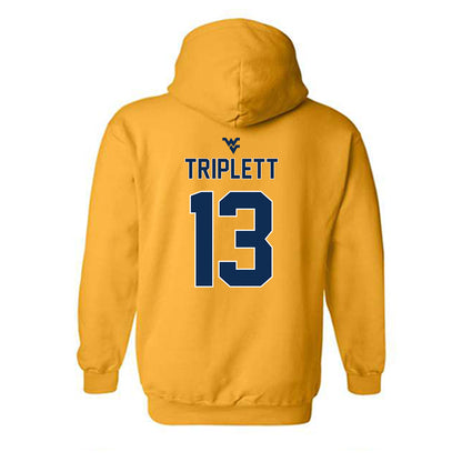 West Virginia - NCAA Football : Kedrick Triplett - Classic Shersey Hooded Sweatshirt-1