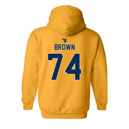 West Virginia - NCAA Football : Kevin Brown - Classic Shersey Hooded Sweatshirt-1