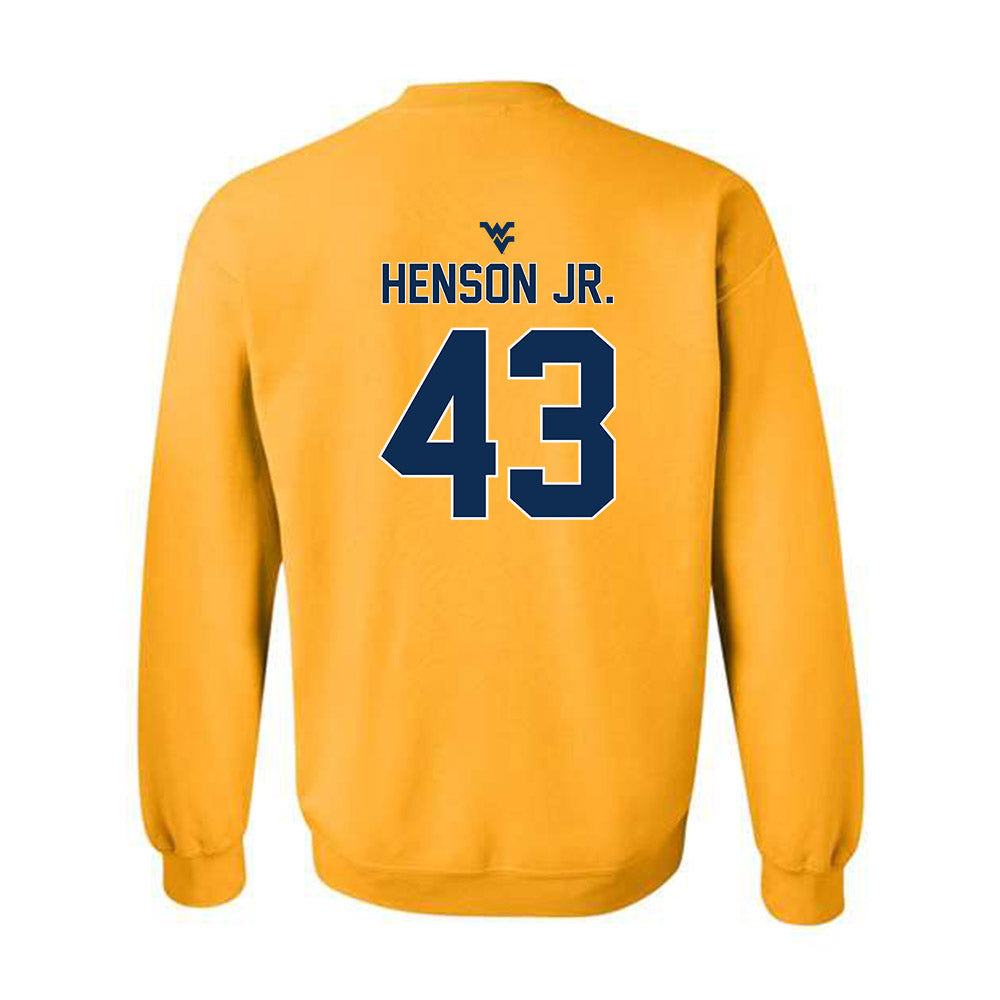 West Virginia - NCAA Football : Kj Henson Jr. - Classic Shersey Crewneck Sweatshirt-1
