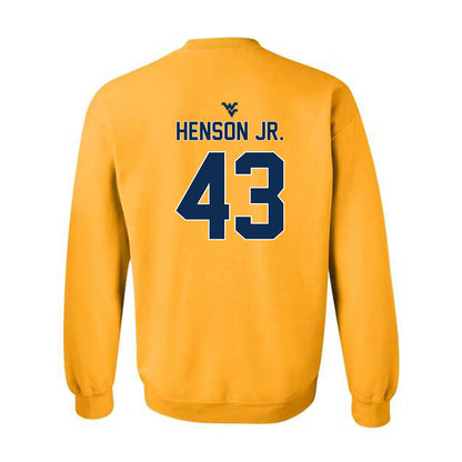 West Virginia - NCAA Football : Kj Henson Jr. - Classic Shersey Crewneck Sweatshirt-1
