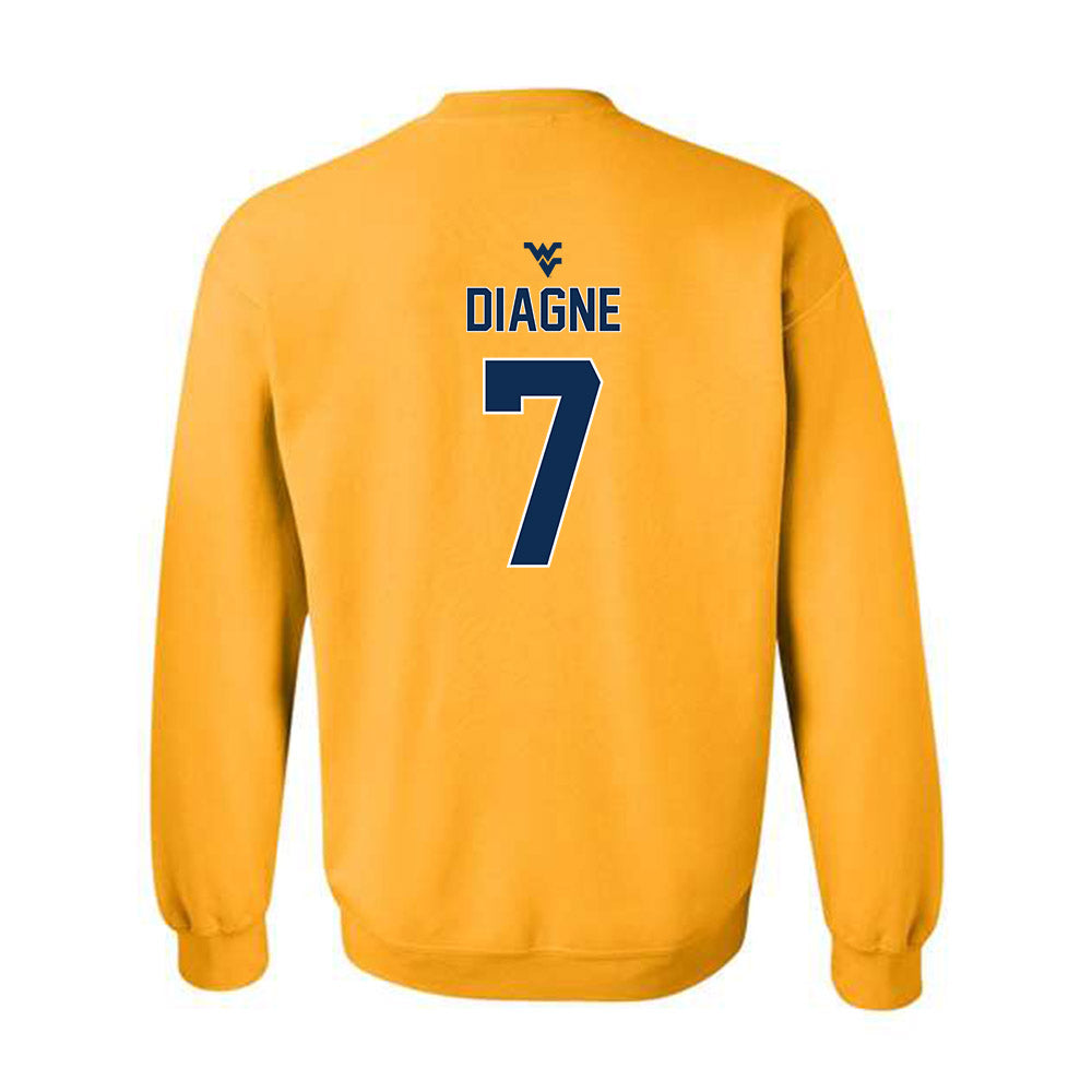 West Virginia - NCAA Football : Chams Diagne - Classic Shersey Crewneck Sweatshirt-1