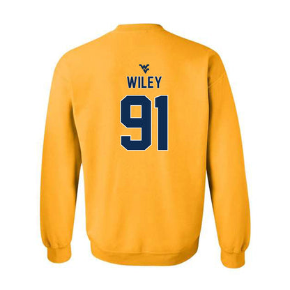 West Virginia - NCAA Football : Darius Wiley - Classic Shersey Crewneck Sweatshirt-1