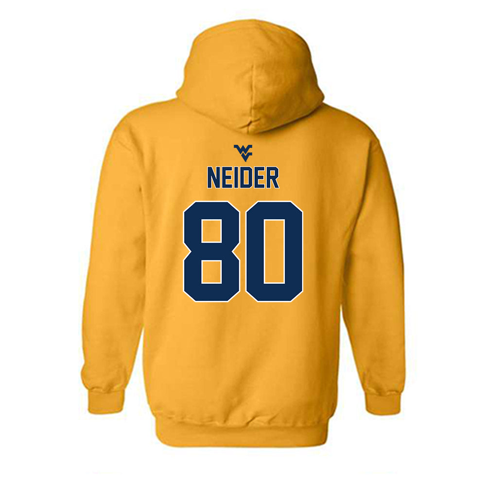 West Virginia - NCAA Football : John Neider - Classic Shersey Hooded Sweatshirt-1