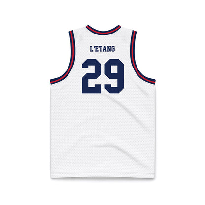 Dayton - NCAA Men's Basketball : Amael L'Etang - White Basketball Jersey-1