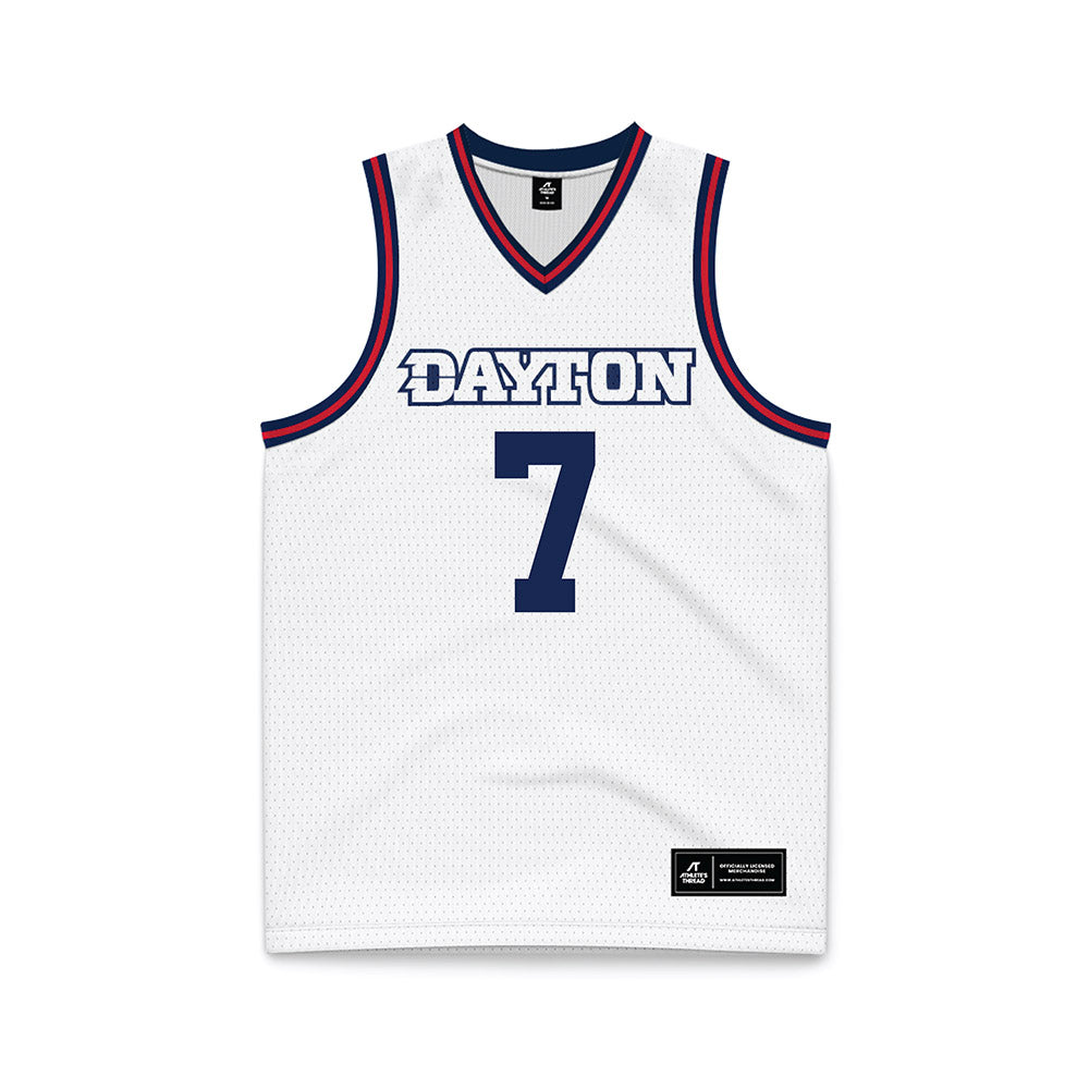 Dayton - NCAA Men's Basketball : Keonte Jones - White Basketball Jersey-0