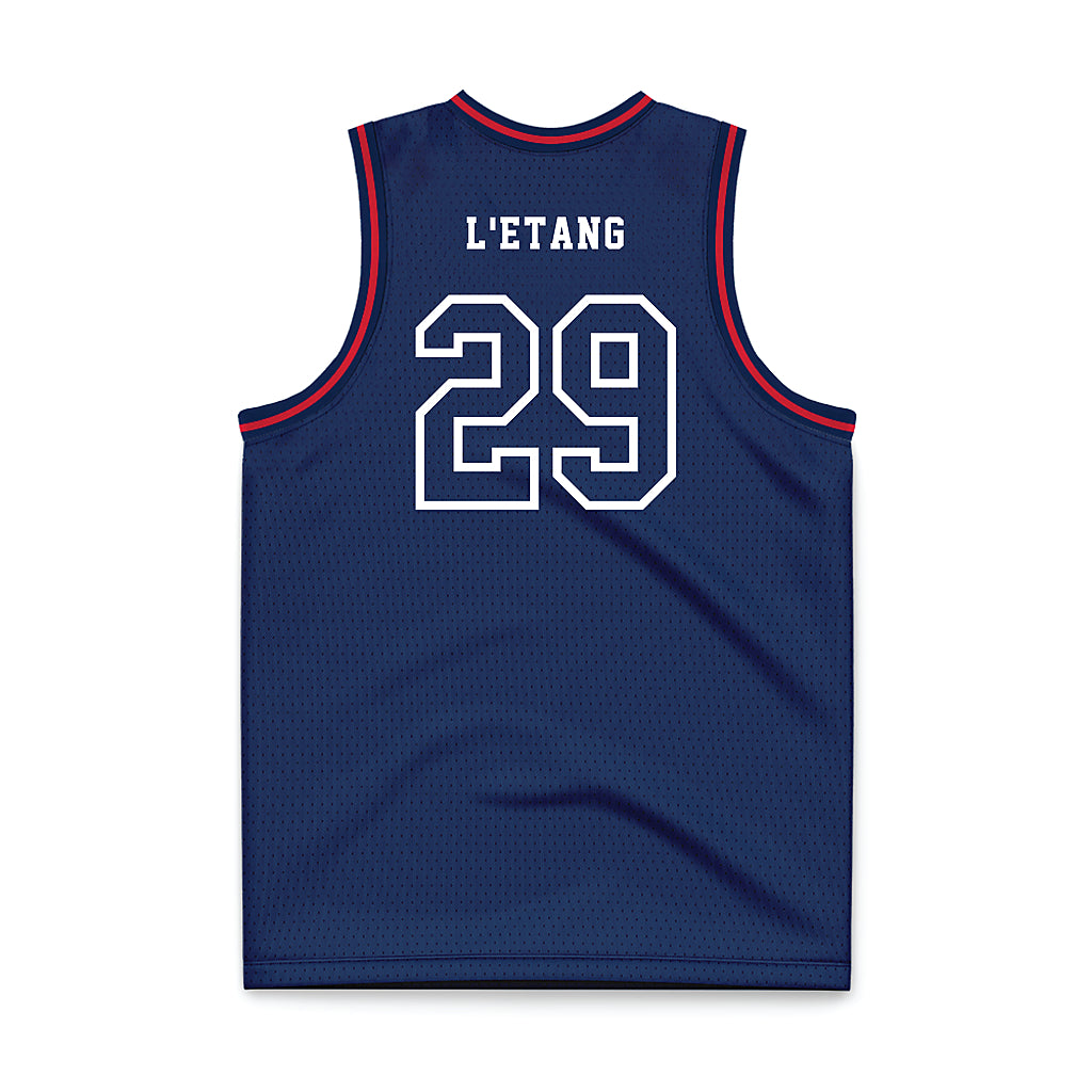 Dayton - NCAA Men's Basketball : Amael L'Etang - Navy Basketball Jersey-1