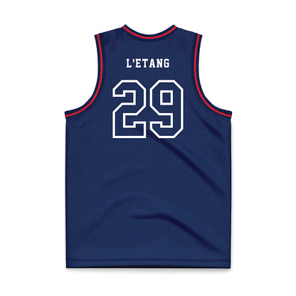 Dayton - NCAA Men's Basketball : Amael L'Etang - Navy Basketball Jersey-1